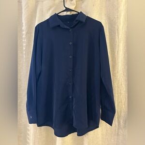 Women’s Bottom Down Blouse Navy